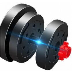 Гантели-штанга 2в1 BodyFit BGR40 40kg (Black/Red) Thumb