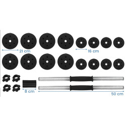 Set gantere + haltera Costway SP38532 (Black) Thumb