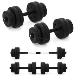 Set gantere + haltera Costway SP38532 (Black)