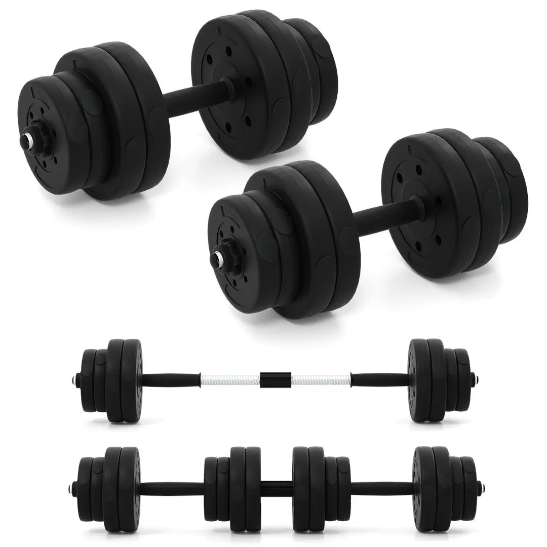 Set gantere + haltera Costway SP38532 (Black)