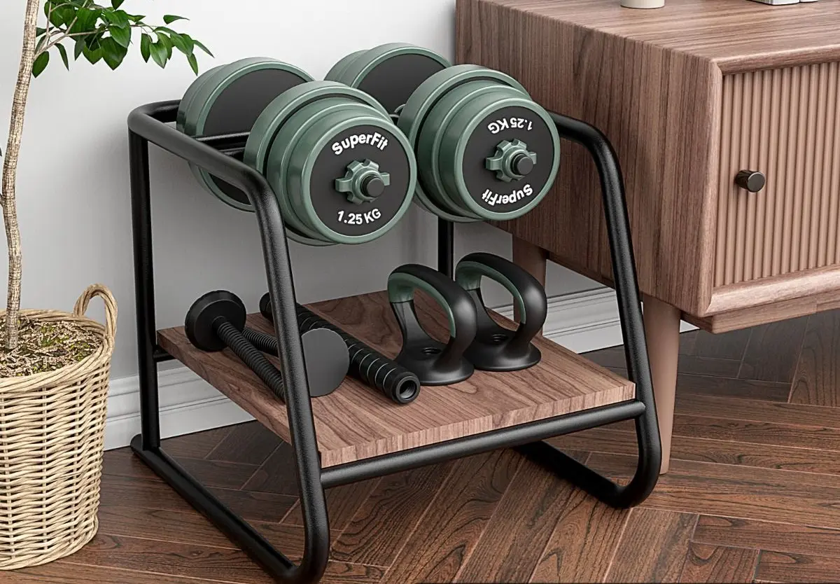 Набор гантели + штанга + гири 4в1 Costway FH10068DK-KG (Black/Grey) - 3