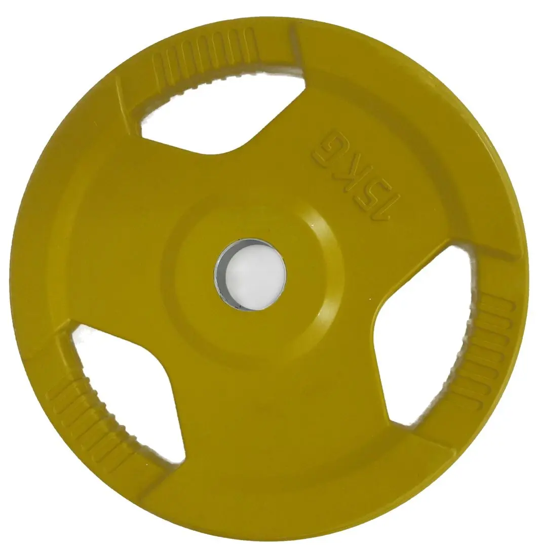 Диск обрезиненный Dayu Fitness DY-H-2012 15kg (Yellow)