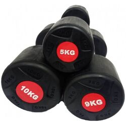 Гантель обрезиненная Dayu Fitness DY-DB-202 37.5kg (Black) Thumb