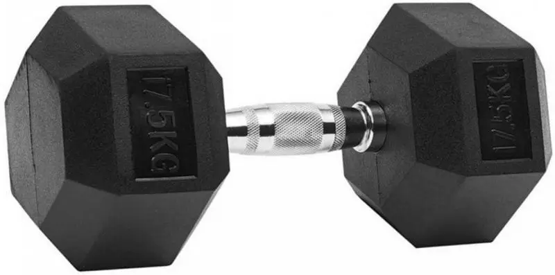 Гантель обрезиненная Dayu Fitness GANT 7.5kg (Black)