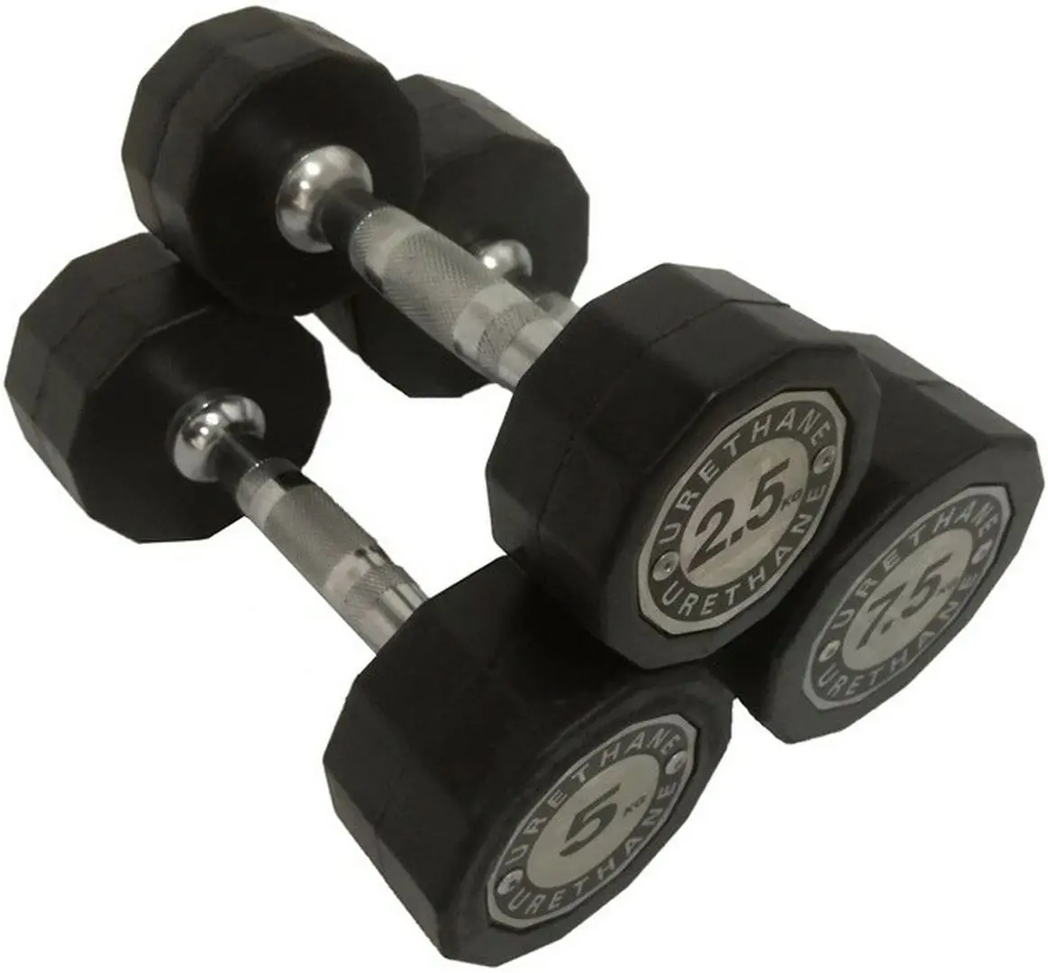 Гантель полиуретановая Dayu Fitness DY-DB-197 42.5kg (Black) - 2