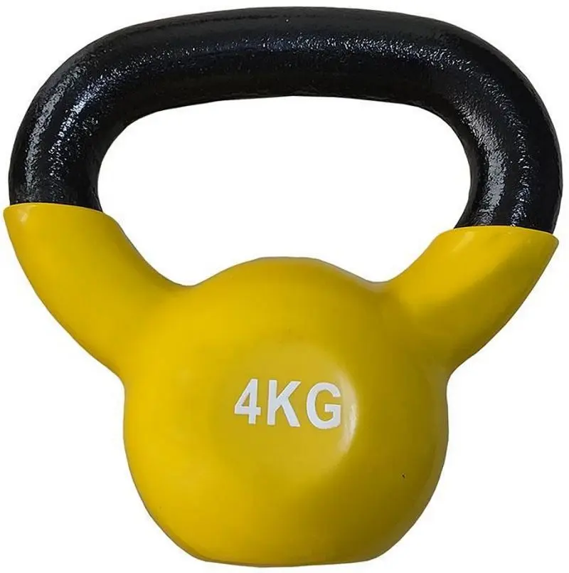 Greutate DHS Lifefit Kettlebell 4 kg (Black/Yellow)