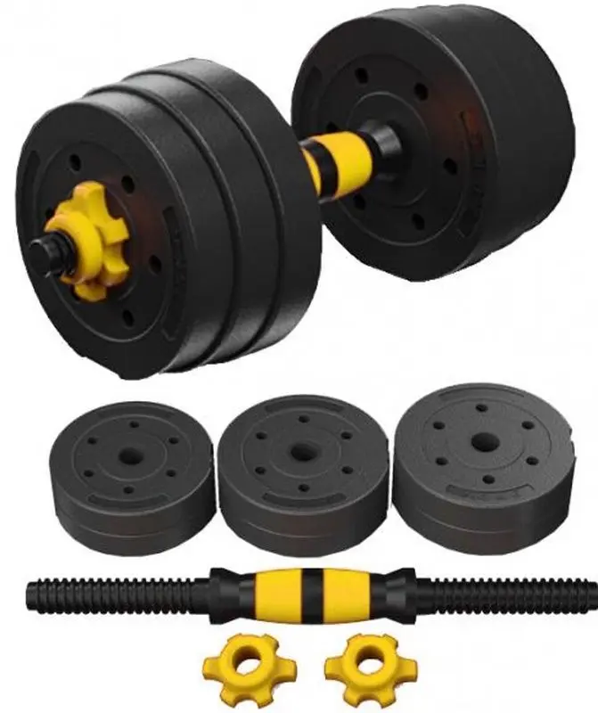 Gantera reglabila FitTronic FG10 10kg (Black/Yellow)