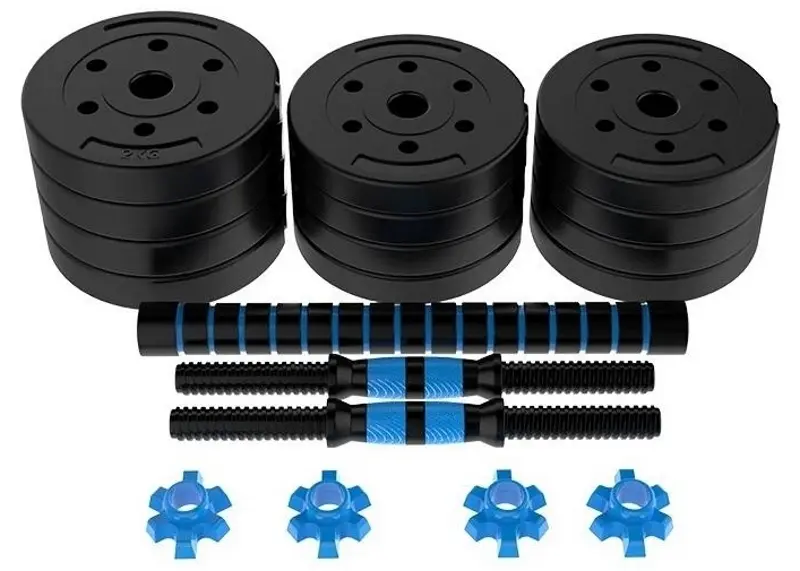 Гантели-штанга 2в1 FitTronic BG20 20 kg (Blue/Black) - 4