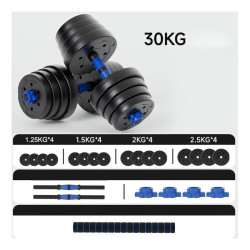 Gantere-haltera 2in1 FitTronic BG30 30 kg (Blue/Black) Thumb