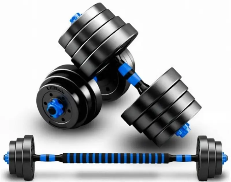 Гантели-штанга 2в1 FitTronic BG40 40 kg (Black/Blue) - 4