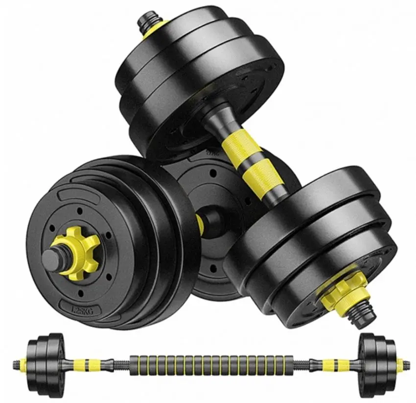 Гантели-штанга 2в1 FitTronic FG20 20kg (Black/Yellow)