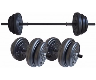 Набор гантели + штанга FitTronic GR45 45kg (Black)