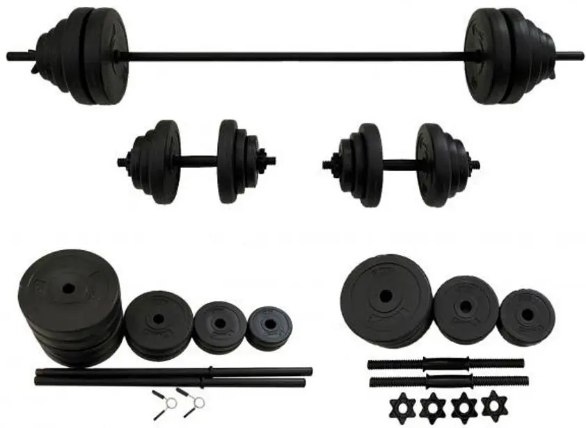 Набор гантели + штанга FitTronic GR50 50kg (Black)