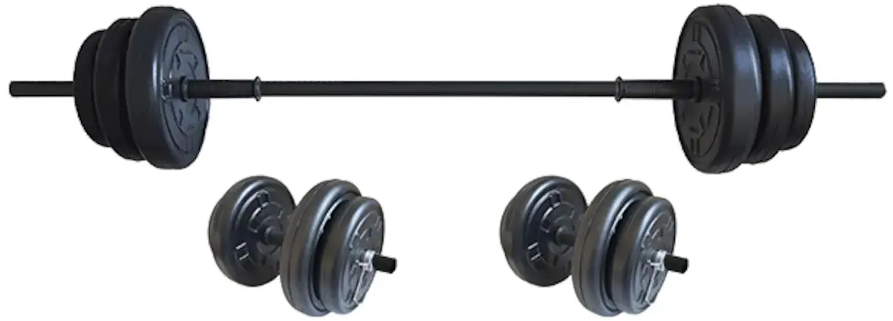 Set gantere + haltera FitTronic GR75 75kg (Black)