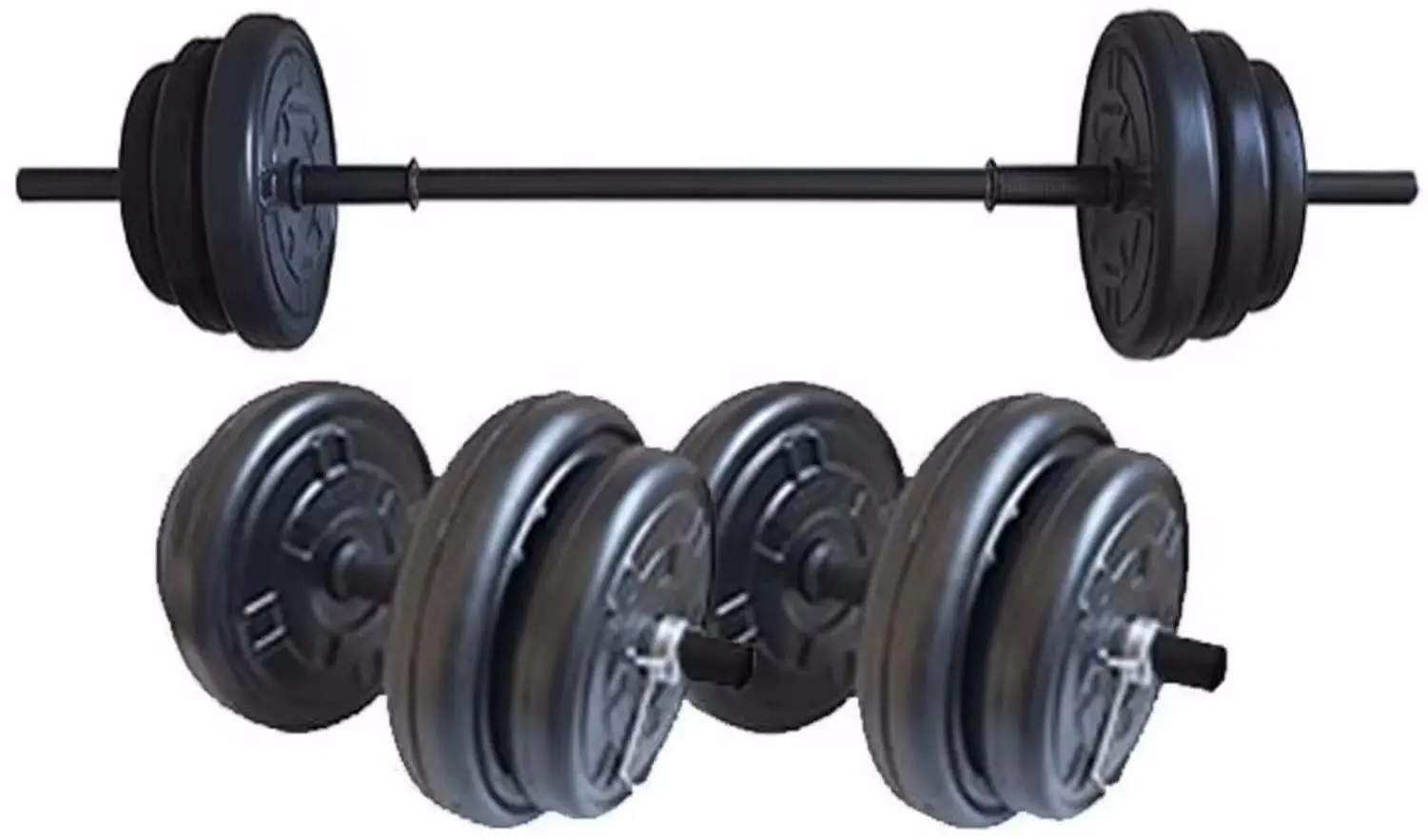 Set gantere + haltera FitTronic GR85 85kg (Black)