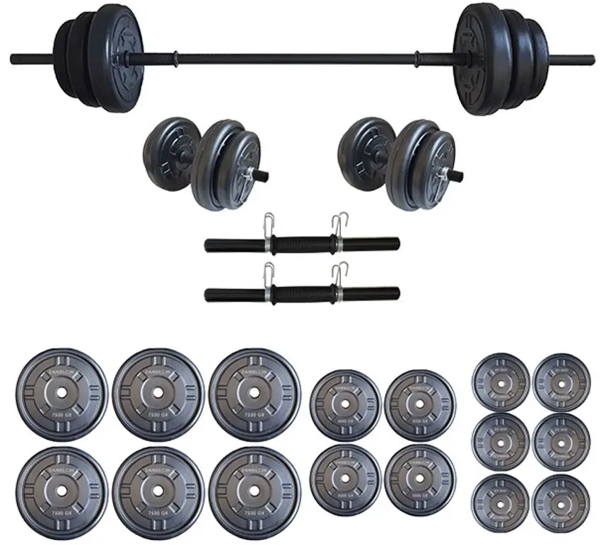 Set gantere + haltera FitTronic GR85 85kg (Black)