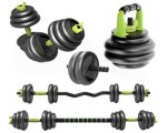 Набор гантели + штанга + гири 5в1 FitTronic ZK30 30kg (Black/Green)