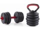 Set gantere + haltera + greutati 6in1 FitTronic KF40 40kg (Black/Red)