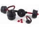 Set gantere + haltera + greutati 6in1 FitTronic KF40 40kg (Black/Red)