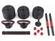 Set gantere + haltera + greutati 6in1 FitTronic KF50 50kg (Black/Red)