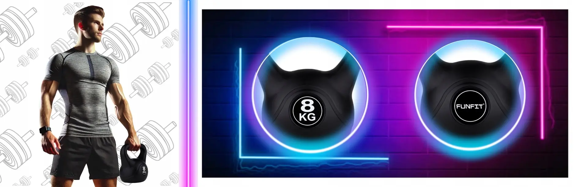 Greutate Funfit Gym&Fitness 4406 8kg (Black) - 7