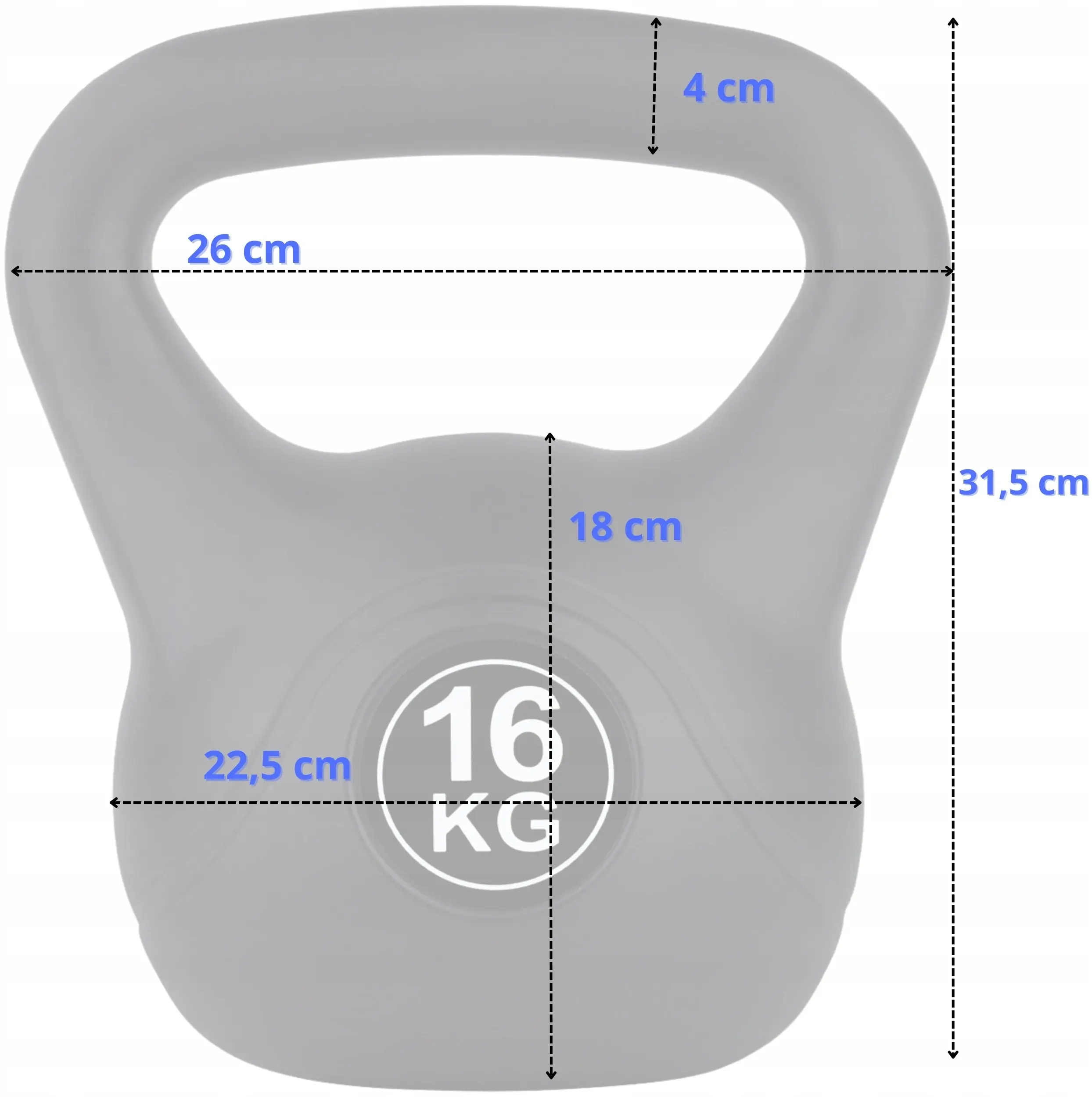 Гиря Funfit Gym&Fitness 4409 16kg (Black) - 7