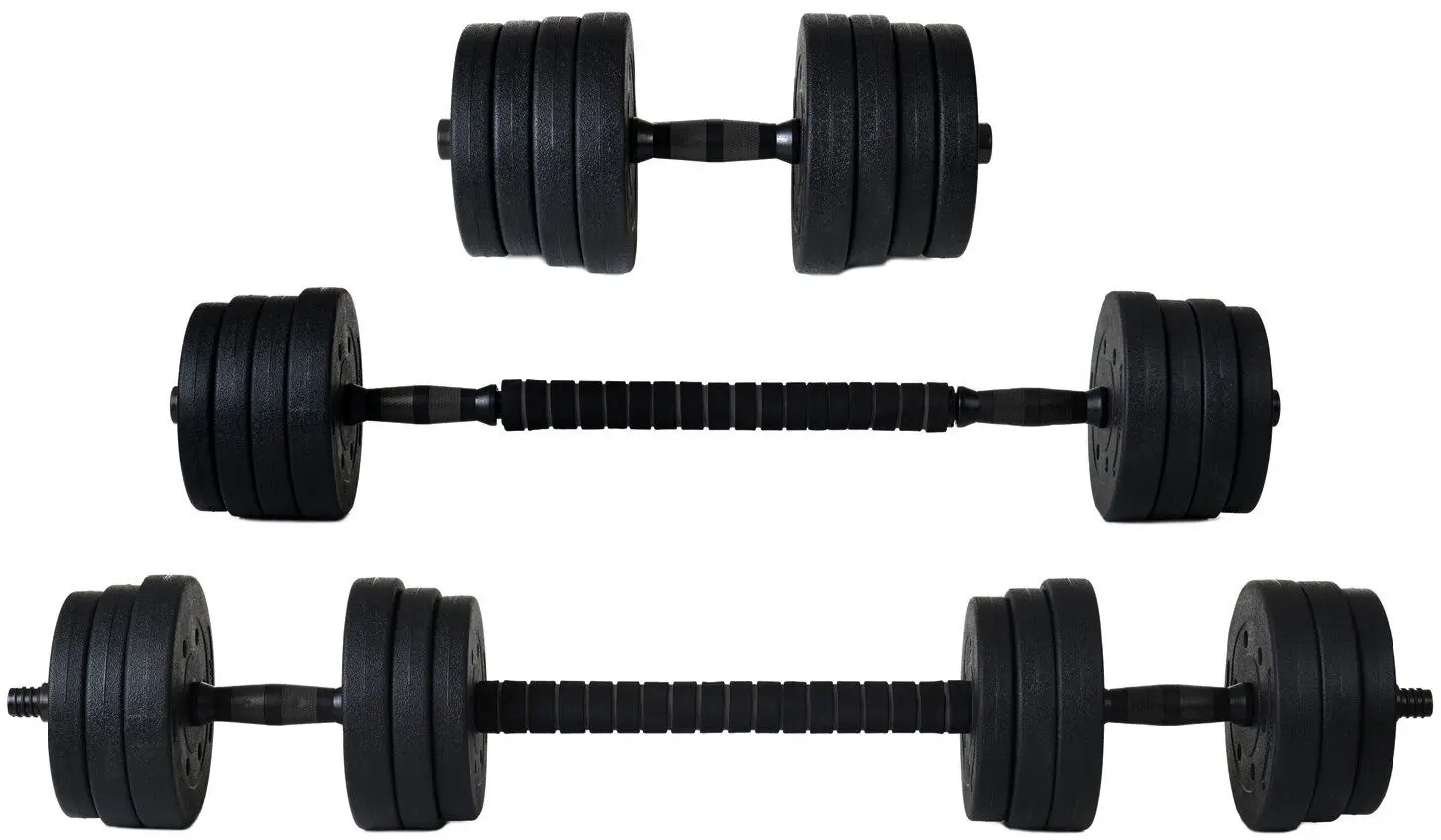Гантели-штанга 2в1 FunFit 4258 2x10kg (Black)