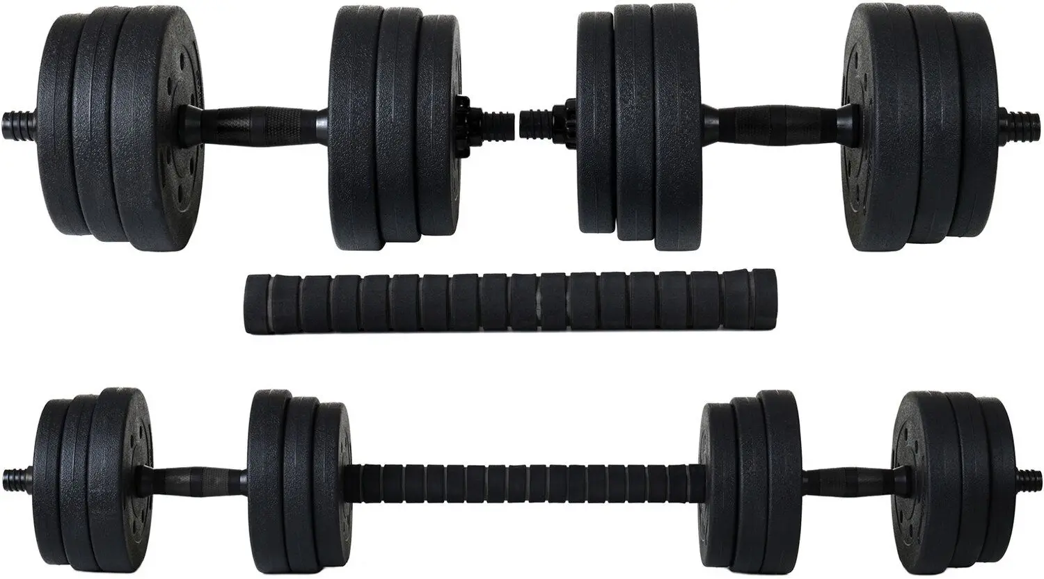 Гантели-штанга 2в1 FunFit 4258 2x10kg (Black)