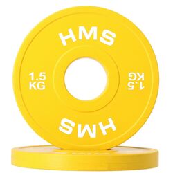 Диск обрезиненный олимпийский Hms CBRS15 2x1.5 kg (Yellow) Thumb
