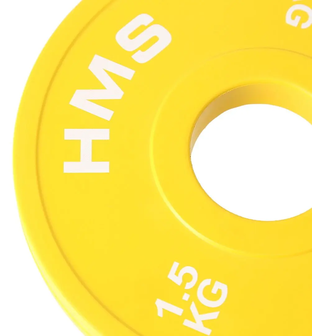 Диск обрезиненный олимпийский Hms CBRS15 2x1.5 kg (Yellow)