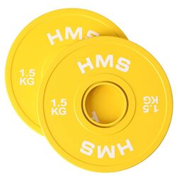 Диск обрезиненный олимпийский Hms CBRS15 2x1.5 kg (Yellow)