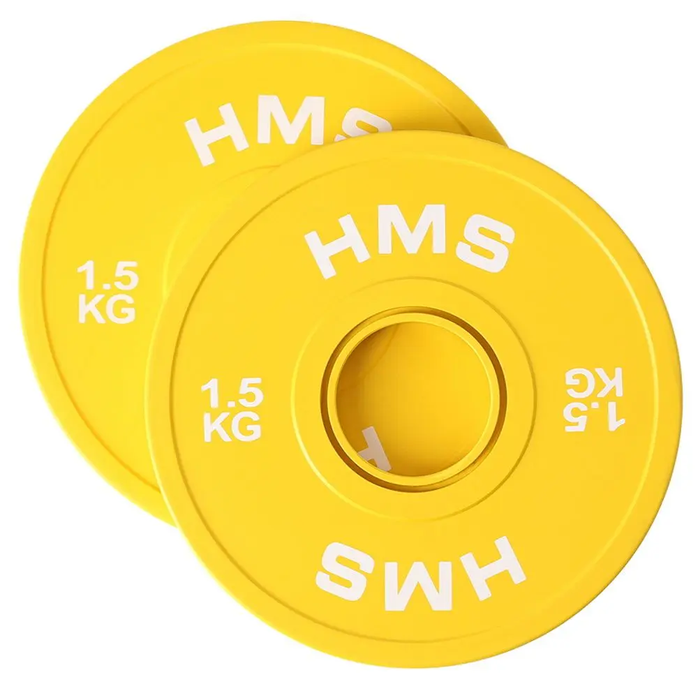 Диск обрезиненный олимпийский Hms CBRS15 2x1.5 kg (Yellow)