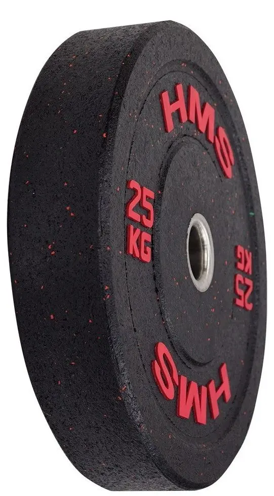 Диск олимпийский HMS HTBR25 25kg (Black/Red) - 2