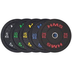 Диск олимпийский HMS HTBR25 25kg (Black/Red) Thumb