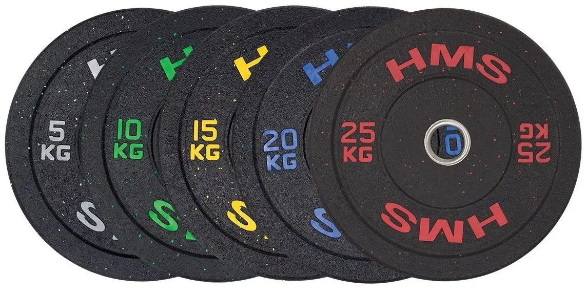 Диск олимпийский HMS HTBR25 25kg (Black/Red) - 4