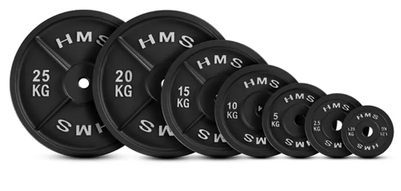 Диск олимпийский HMS TCN25 25kg (Black) - 3
