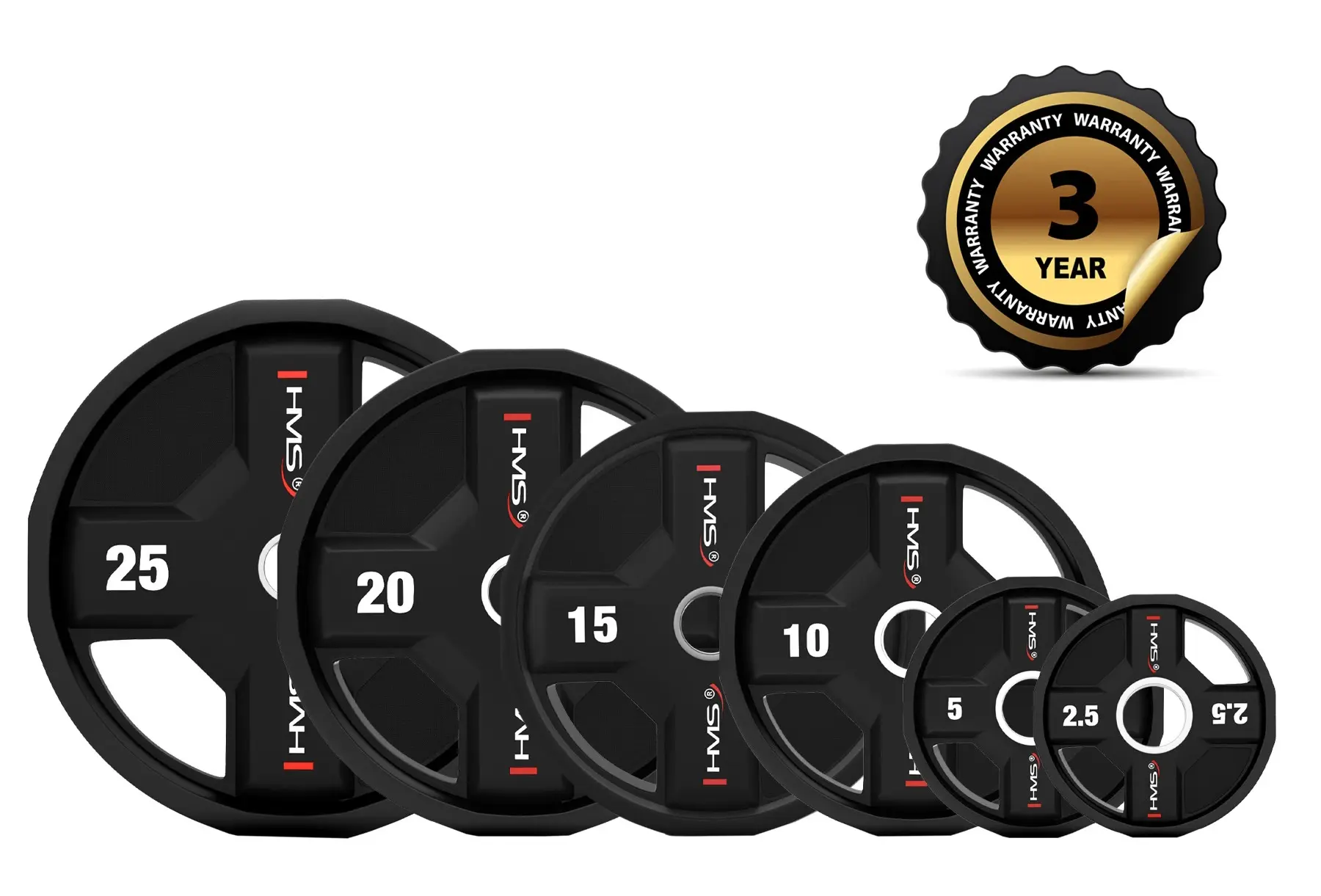 Диск олимпийский HMS TPC15 15kg (Black) - 3