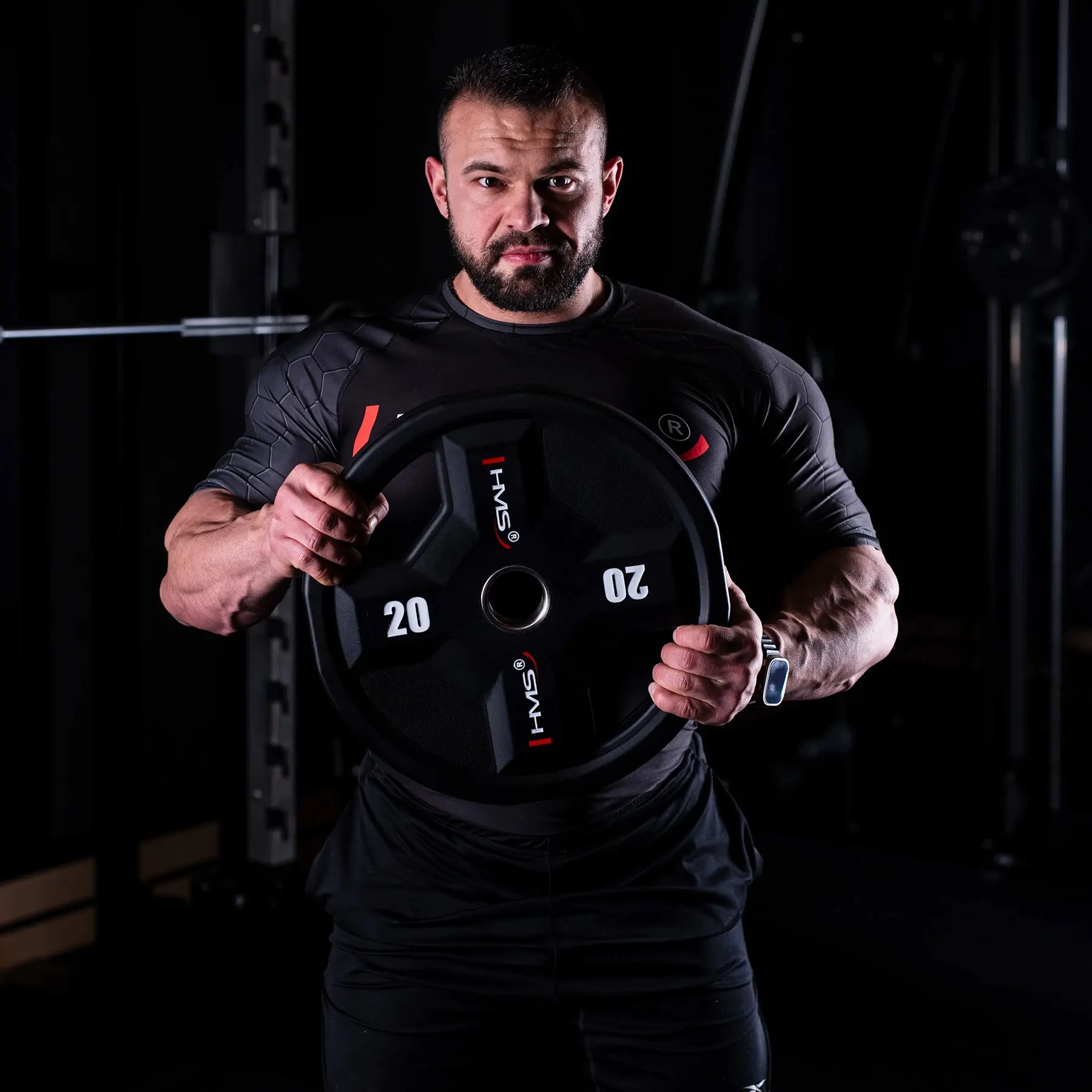 Диск олимпийский HMS TPC20 20kg (Black) - 4