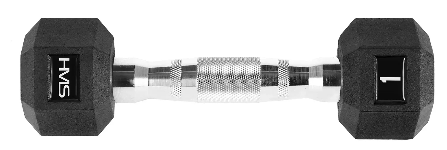 Гантель HMS Hex Pro 1kg (Black) - 2