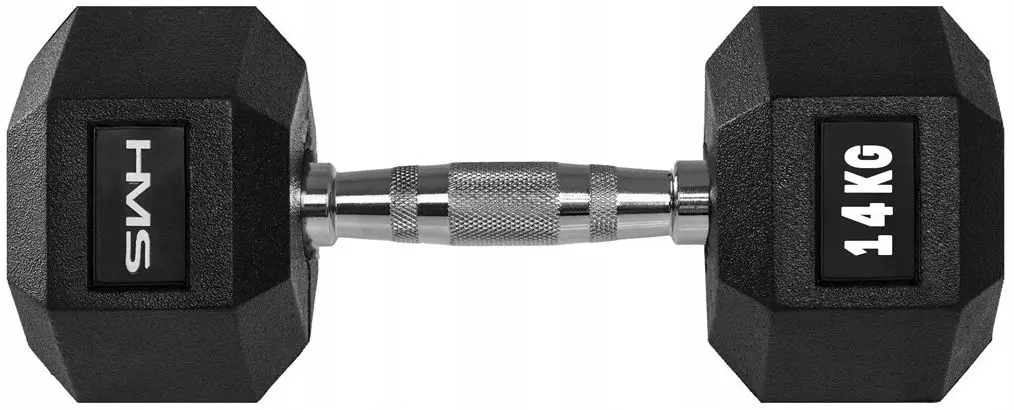 Gantera cauciucata HMS Hex Pro 14kg (Black)