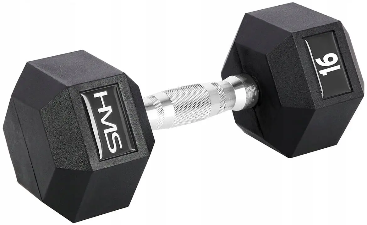 Gantera cauciucata HMS Hex Pro 16kg (Black)