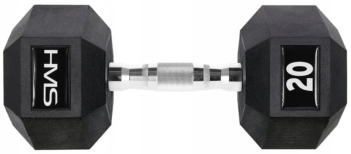 Gantera cauciucata HMS Hex Pro 20kg (Black)