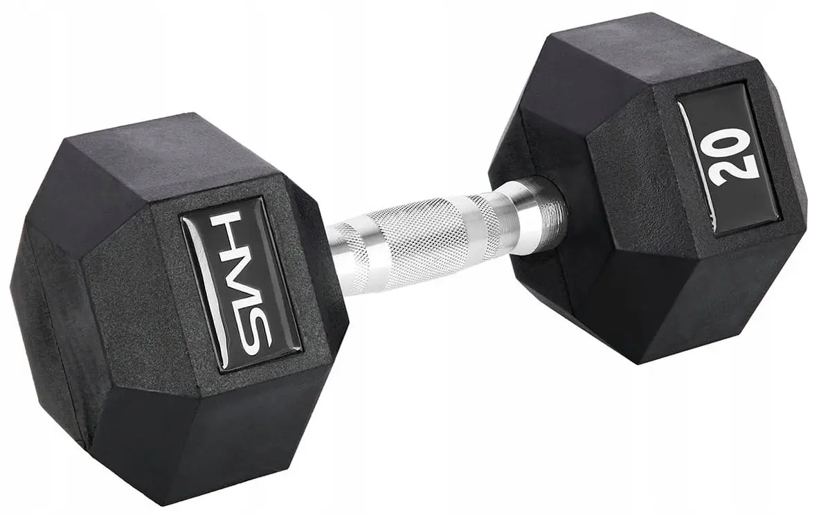 Gantera cauciucata HMS Hex Pro 20kg (Black)