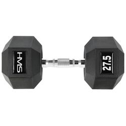 Гантель обрезиненная HMS Hex Pro 27.5kg (Black)