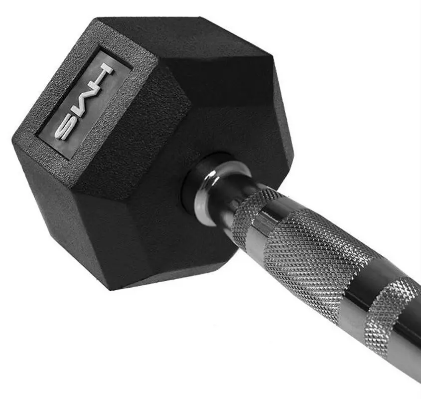 Гантель обрезиненная HMS Hex Pro 27.5kg (Black)
