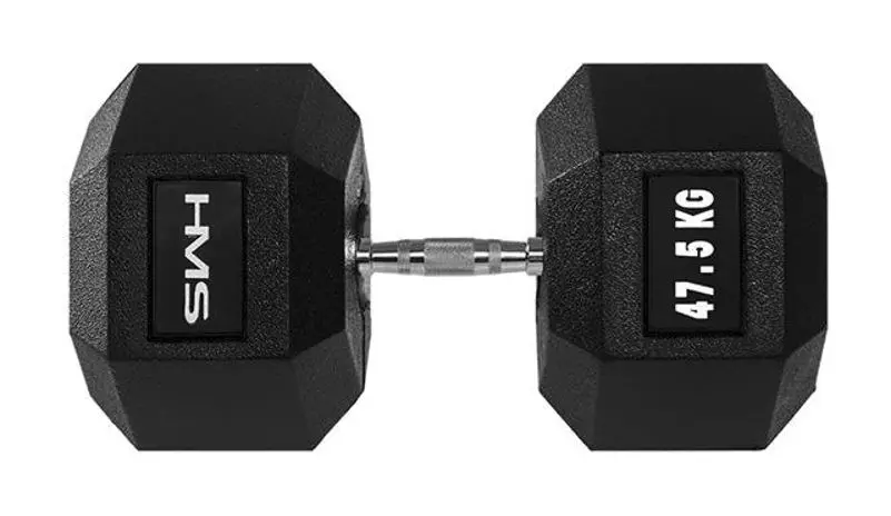 Gantera cauciucata HMS Hex Pro 47.5kg (Black)