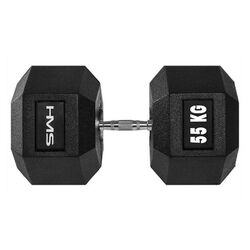 Gantera cauciucata HMS Hex Pro 55kg (Black) Thumb