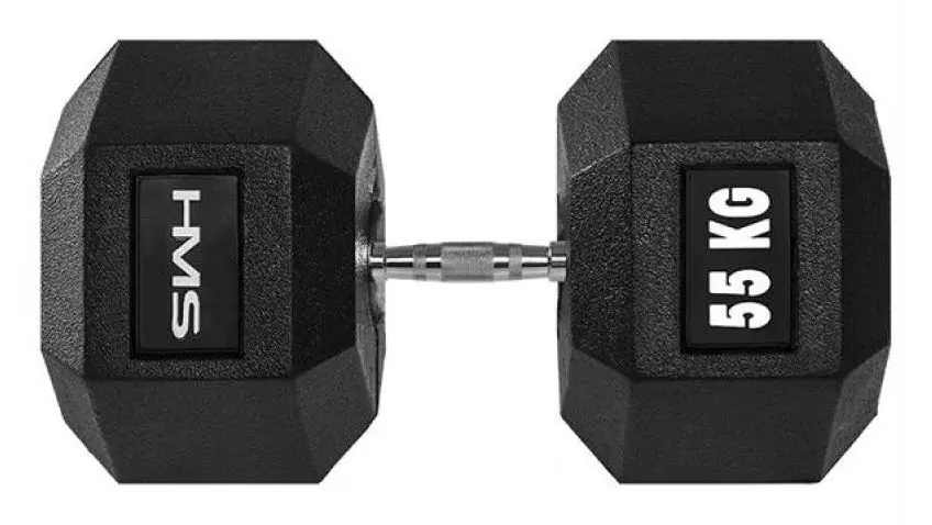 Gantera cauciucata HMS Hex Pro 55kg (Black)