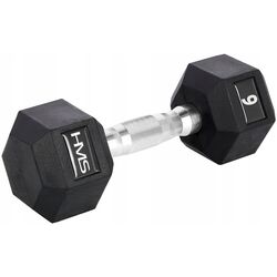 Gantera cauciucata HMS Hex Pro 6kg (Black)