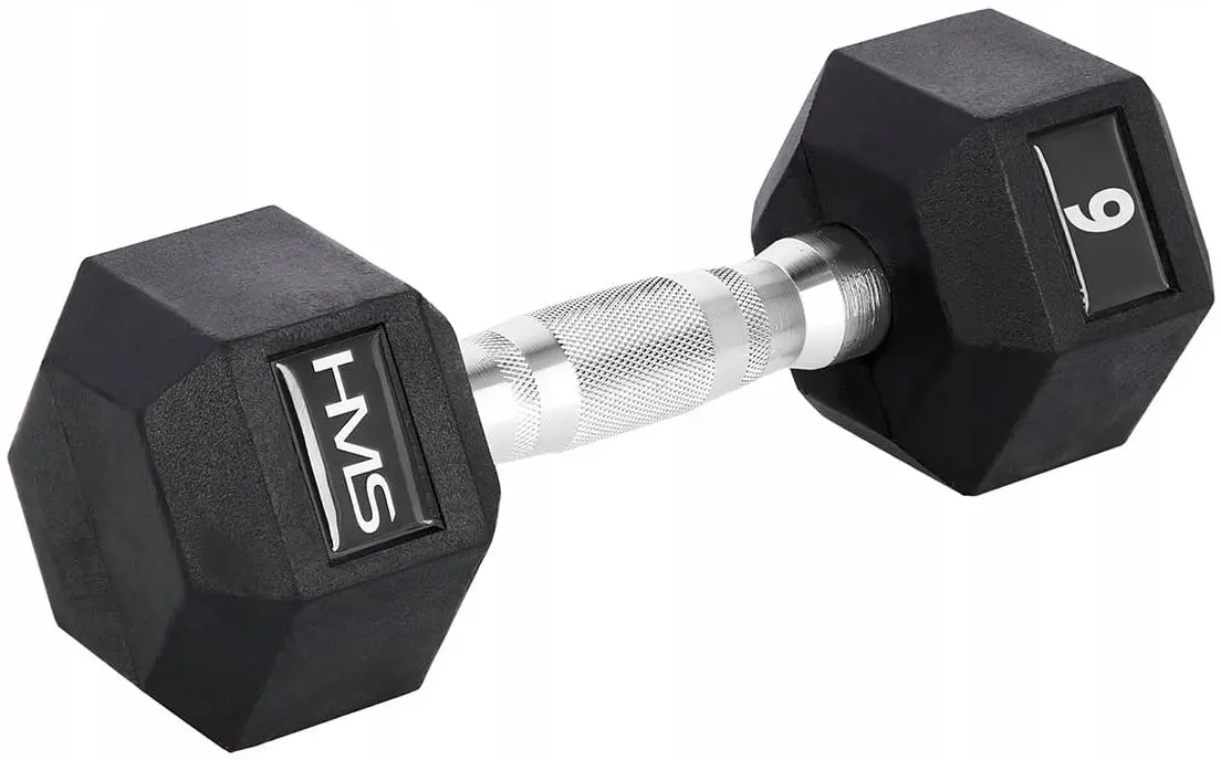 Gantera cauciucata HMS Hex Pro 6kg (Black)
